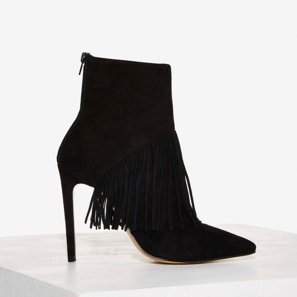 Siren Anika Black Suede Booties- Size 7 - Picture 7 of 7